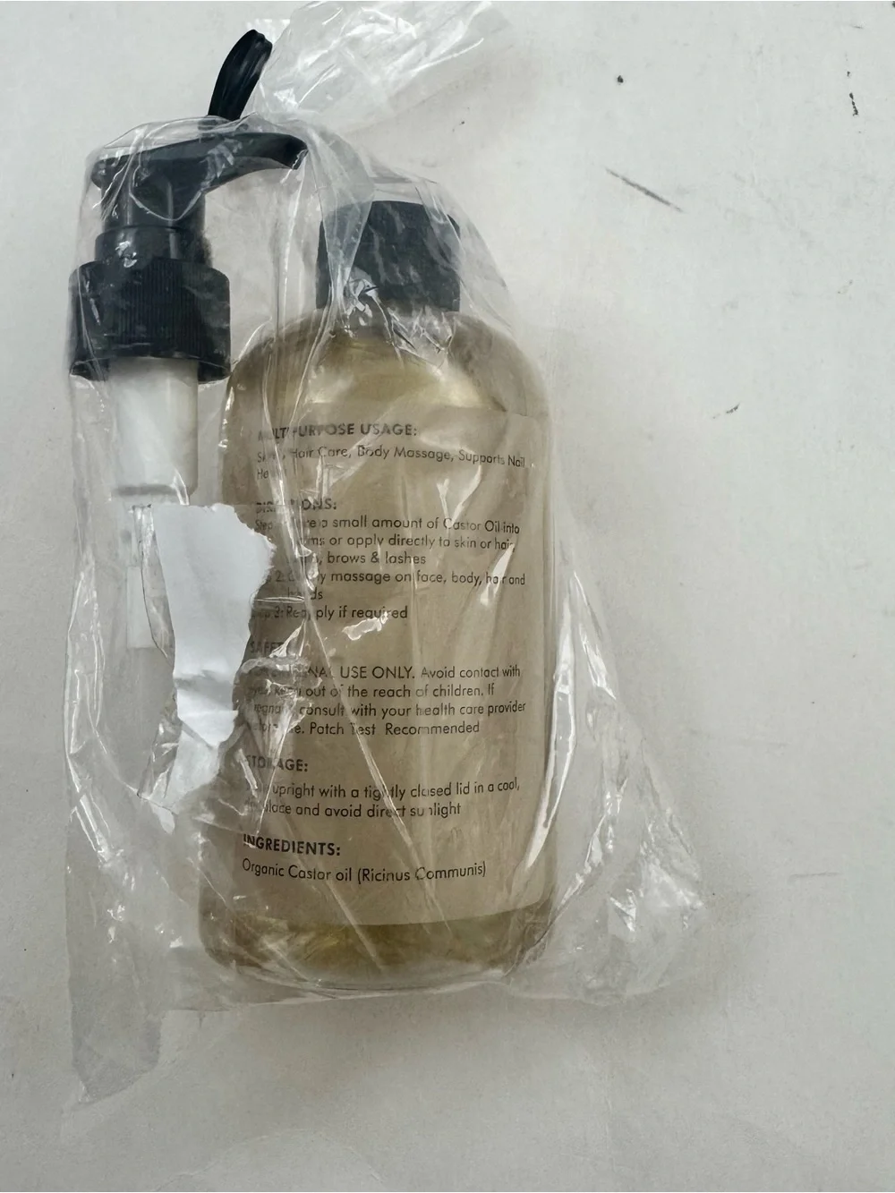 Majestic Pure USDA Organic Castor Oil Cold Pressed 8 fl oz 100% Pure Hair Skin